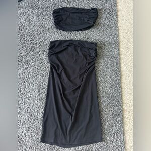 H&M Two Piece Black Skirt and Bandeau Set